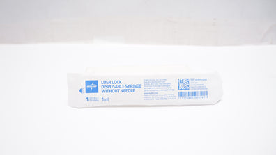 Medline SYR101010 Luer Lock Disposable Syringe Without Ndle 1ml